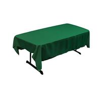 LA Linen Nappe rectangulaire en Popeline de Polyester, Vert émeraude, 152,4 x 213,4 cm
