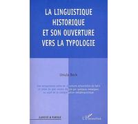 La Linguistique Historique Et Son Ouverture Vers La Typologie