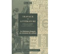 La Littérature Française Au Croisement Des Cultures