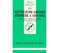 LA LITTERATURE GRECQUE D'HOMERE A ARISTOTE.: 2ème édition