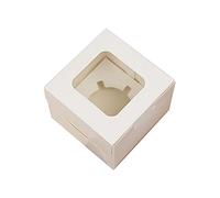 La Llareta Boite a Cupcake, 20 Pièces Boîte à Gâteau Muffin, Cupcake Boîte, avec Fenêtre d'Observation Et Support Intérieur Amovible, pour Biscuits, Cupcakes, Récipients à Pâtisserie (1 Trou)