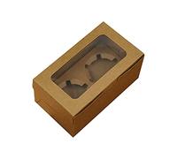 La Llareta Boite a Cupcake, 20 Pièces Boîte à Gâteau Muffin, Cupcake Boîte, avec Fenêtre d'Observation Et Support Intérieur Amovible, pour Biscuits, Cupcakes, Récipients à Pâtisserie (2 Trou)