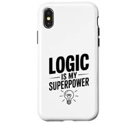 La logique est Mon Super Pouvoir, Intelligent et Ringard Coque pour iPhone X/XS