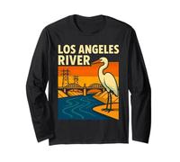 LA Los Angeles River Heron Californie Manche Longue
