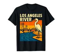 LA Los Angeles River Heron Californie T-Shirt