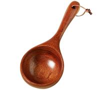 La louche en bois, 8, 5''wwooden Scoops for bocs Soup Ladle Round Salt Salt With Ergonomical Handle Spoon pour servir de la farine, des haricots, de l'eau, du style cartouche 2