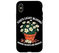 La lumière de Dieu fleurit là où Les cœurs sont brisés Christian Jesus Coque pour iPhone X/XS