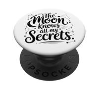 La Lune connaît Tous Mes Secrets Celestial Vibes PopSockets PopGrip Adhésif