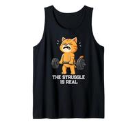La Lutte Contre Les gymnases Orange Cat Deadlift est Une Vraie Lutte pour Maman et Papa Débardeur