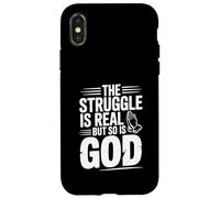 La Lutte est réelle, mais Dieu l'inspire Aussi Coque pour iPhone X/XS