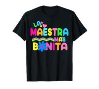 La Maestra Mas Bonita Spanish Bilingual Teacher T-Shirt