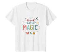 La Magie de l'enseignant préscolaire : Inspiration étincelante en Classe T-Shirt, Enfant, Blanc, 6 Ans