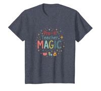 La Magie de l'enseignant préscolaire : Inspiration étincelante en Classe T-Shirt, Enfant, Bleu Chiné, 8 Ans