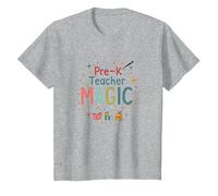 La Magie de l'enseignant préscolaire : Inspiration étincelante en Classe T-Shirt, Enfant, Gris Chiné, 6 Ans