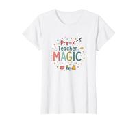 La Magie de l'enseignant préscolaire : Inspiration étincelante en Classe T-Shirt, Femme, Blanc, M