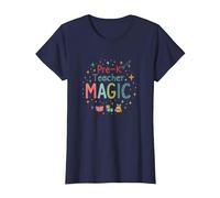 La Magie de l'enseignant préscolaire : Inspiration étincelante en Classe T-Shirt, Femme, Bleu Marine, XXL