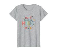 La Magie de l'enseignant préscolaire : Inspiration étincelante en Classe T-Shirt, Femme, Gris Chiné, XS