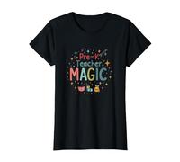 La Magie de l'enseignant préscolaire : Inspiration étincelante en Classe T-Shirt, Femme, Noir, M
