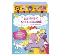 La magie des licornes: Bloc de dessin, coloriage et activités