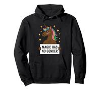 La Magie Licorne Marron Non Binaire Pride n'a Pas de pronoms de Genre Sweat à Capuche