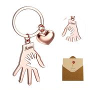 La Main Dans la Main Porte Clé Maman, la Mère et L'enfant Amour Porte-Clés de la Fête de la Mère Merci Cadeaux D'anniversaire et de Noël Pour Maman-1 Pièce (Pour Maman)