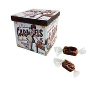 La Maison d'Armorine® | Bonbons au beurre salé emballés individuellement | Boîte en métal avec bouchon ouvrant - 150 Gr | Bonbon au beurre de caramel salé