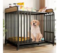La Maison de l'animal, Meubles de boîte de Chien de Cage de Chien de Maison d'animal familier de décoration d'intérieur avec la Porte verrouillable, Plateau Facile à démonter