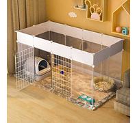 La Maison de l'animal, Parc d'intérieur for Petits Chiens, Cage for Petits Animaux, chenils en Fil métallique, Utilisation intérieure/extérieure, Grand Lieu d'exercice idéal for 1 à 3 C(147x75x65cm)