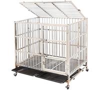 La maison de l'animal, Parc for chien - Cage for chien, cage pliante en métal for animaux de compagnie avec plateau de base en plastique résistant à la mastication, parfait for l'entraînement des chio