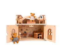 Maison de poupées - EGMONT TOYS - La maison de poupées aux écureuils - Bois - 2 figurines et mobilier - Pliable