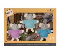 La Maison de Souris - Doudou Souris Les Triplés - L'original de la gamme populaire de livres pour enfants - Taille 1/12 pour maison de poupée standard - Contient : 1 peluche souris 12 cm - Pour les