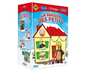 La Maison des petits - Coffret : Sam le Pompier - Volume 6 : Les préparatifs de Noël + Peppa Pig - Peppa fête Noël + Masha et Michka - 7 - Tous sur la glace + T'choupi à l'école - L'étoile de Noël