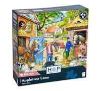 The House of Puzzles Appletree Lane Puzzle - Grands puzzles de 500 pièces pour adultes, pièces extra larges, illustré d'artiste, paysage pittoresque, cadeaux de puzzle de luxe