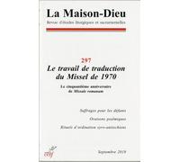 La maison dieu numero 297 le travail de traductiondu missel de 1970 - Collectif - Cerf - broché - Revue