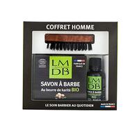 La Maison du Barbier - Coffret Soin Barbe - Brosse + Huile à Barbe aux 4 Huiles Bio + Savon à Barbe au Beurre de Karité Bio - Ecocert Cosmos Organic - Fabrication Française