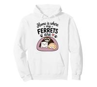 La Maison Est Là Où sont Mes Furets Illustration Mignonne De Sweat à Capuche