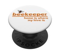 La Maison est l'endroit où ma Ruche est drôle d'apiculteur PopSockets PopGrip Adhésif