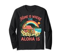 La Maison est l'endroit où se Trouve l'Aloha Hawaiian Beach Surf Paradise Art Manche Longue