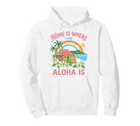 La Maison est l'endroit où se Trouve l'Aloha Hawaiian Beach Surf Paradise Art Sweat à Capuche
