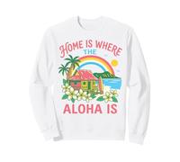 La Maison est l'endroit où se Trouve l'Aloha Hawaiian Beach Surf Paradise Art Sweatshirt
