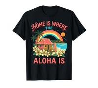 La Maison est l'endroit où se Trouve l'Aloha Hawaiian Beach Surf Paradise Art T-Shirt