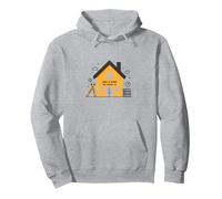 La Maison est l'endroit où se Trouve l'école L'éducation des mères à la Maison Sweat à Capuche, Unisexe pour Adultes, Gris Chiné, XL