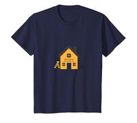 La Maison est l'endroit où se Trouve l'école L'éducation des mères à la Maison T-Shirt, Enfant, Bleu Marine, 8 Ans