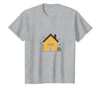 La Maison est l'endroit où se Trouve l'école L'éducation des mères à la Maison T-Shirt, Enfant, Gris Chiné, 2 Ans