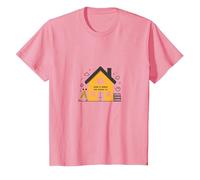 La Maison est l'endroit où se Trouve l'école L'éducation des mères à la Maison T-Shirt, Enfant, Rose, 8 Ans