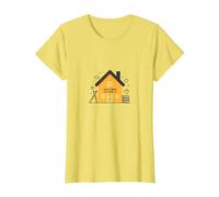 La Maison est l'endroit où se Trouve l'école L'éducation des mères à la Maison T-Shirt, Femme, Citron, XL