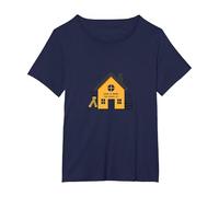 La Maison est l'endroit où se Trouve l'école L'éducation des mères à la Maison T-Shirt, Femme Grandes Tailles, Bleu Marine, 6X