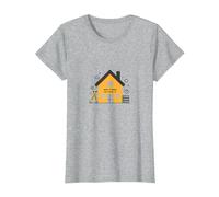 La Maison est l'endroit où se Trouve l'école L'éducation des mères à la Maison T-Shirt, Femme, Gris Chiné, M