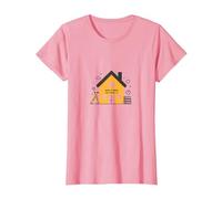 La Maison est l'endroit où se Trouve l'école L'éducation des mères à la Maison T-Shirt, Femme, Rose, 3XL