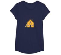 La Maison est l'endroit où se Trouve l'école L'éducation des mères à la Maison T-Shirt, Fille, Bleu Marine, L